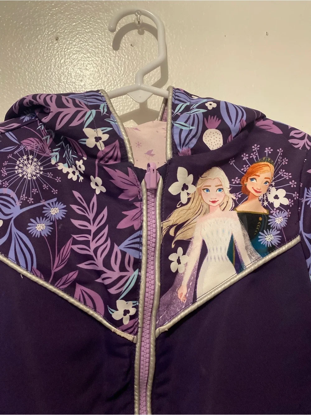 Disney Purple  Jacket with Floral Sleeves